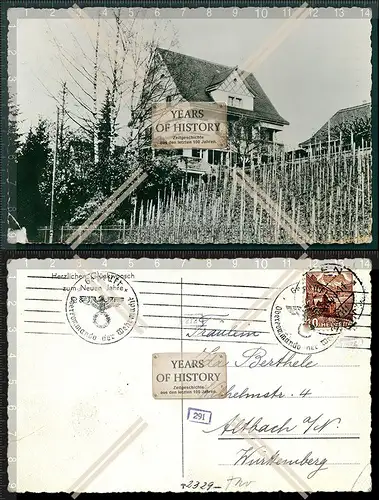 Foto AK Haus Pension bei Stuttgart Wehrmacht Briefstempel Geprüft 1940