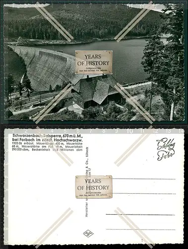 Foto AK Schwarzenbach-Talsperre Forbach Schwarzwaldhochstraße Murgtal