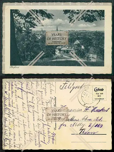 AK Herford bei Bielefeld Panorama 1940 Feldpost gelaufen