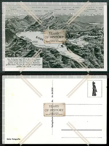 AK Landkarte rund um den Bodensee