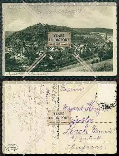 AK Nagold Baden-Württemberg 1936 gelaufen