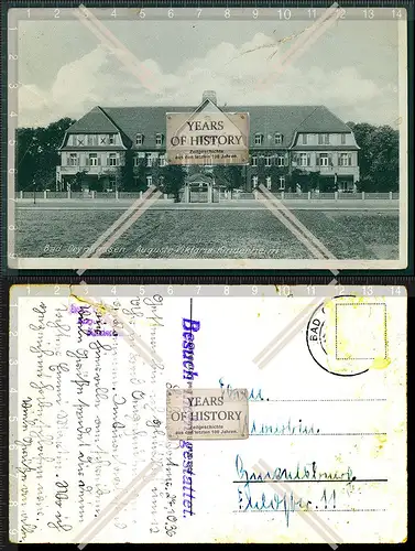AK Bad Oeynhausen Auguste Victoria Kinderheim 1936 gelaufen Karte beschädigt