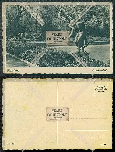 AK Düsseldorf am Rhein Kugelwerferin Ballwerferin 1939 Kupfertiefdruck Karte 1