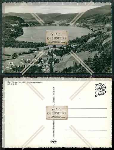Foto AK der Titisee Schwarzwald Luftbild Panorama Ansicht