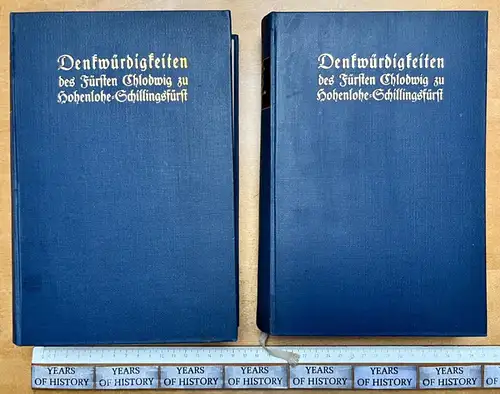 2 Bände - Denkwürdigkeiten des Fürsten Chlodwig zu Hohenlohe Schillingsfürst
