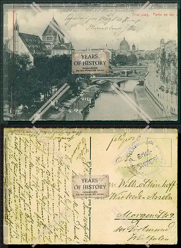 AK 1.WK Weltkrieg Strassburg Feldpost gel. 1915-17 Belgien Frankreich