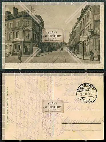 AK 1.WK Weltkrieg Feldpost gel. 1915-17 Belgien Frankreich