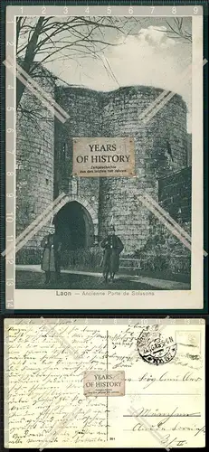 AK 1.WK Weltkrieg Laon Feldpost gel. 1915-17 Belgien Frankreich