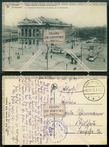 AK 1.WK Weltkrieg Antwerpen Feldpost gel. 1915-17 Belgien Frankreich