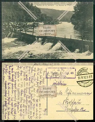 AK 1.WK Weltkrieg Vallee de la Semois Feldpost gel. 1915-17 Belgien Frankreich