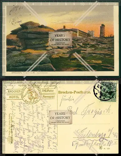 Orig. AK Brocken Harz Teufelskanzel 1915 gelaufen