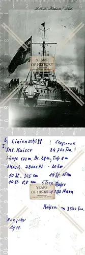 Foto S.M.S. Kaiser Linienschiff Skagerrak SMS Kriegsschiff Kaiserli. Marine 1916