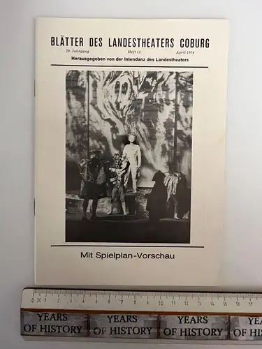 Heft 11 April 1974 - Blätter des Landestheater Coburg - mit Spielplan Vorschau