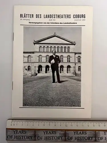 Heft 3/4 Juni/07 1976- Blätter des Landestheater Coburg - mit Spielplan Vorschau