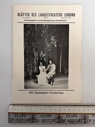 Heft 7 Dezember 1974 - Blätter des Landestheater Coburg - mit Spielplan Vorschau