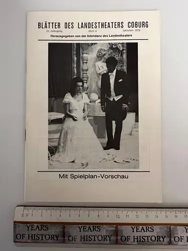 Heft 5 Oktober 1974 - Blätter des Landestheater Coburg - mit Spielplan Vorschau