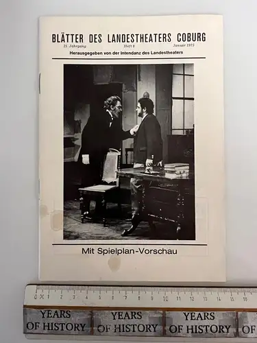 Heft 8 Januar 1975 - Blätter des Landestheater Coburg - mit Spielplan Vorschau