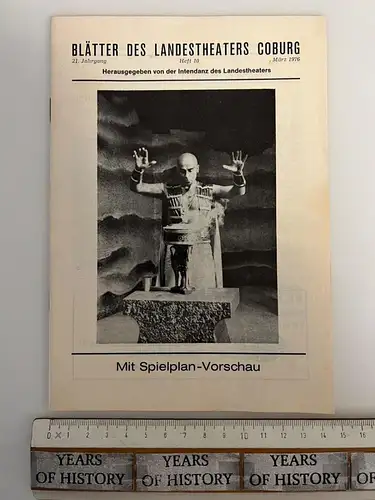 Heft 10 März 1976 - Blätter des Landestheater Coburg - mit Spielplan Vorschau