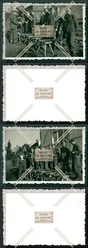 Orig. Foto Soldaten beim Karabiner Gewehr Appell 