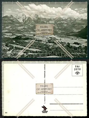 Orig. Foto AK Schönau in Bayern 1939 Königssee viele Alpenberge mit Namen auf