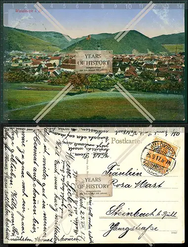 Orig. AK Waldkirch im Breisgau Schwarzwald 1917 gelaufen