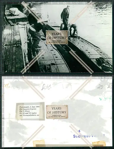 Foto Portsmouth 2 Juni 1944 X-Boote U-Boot