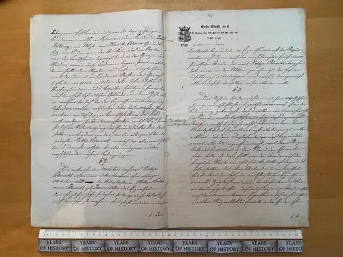 Handschrift Dokument Administratur Grafschaft Rantzau Elmshorn Bramstedt v. 1850