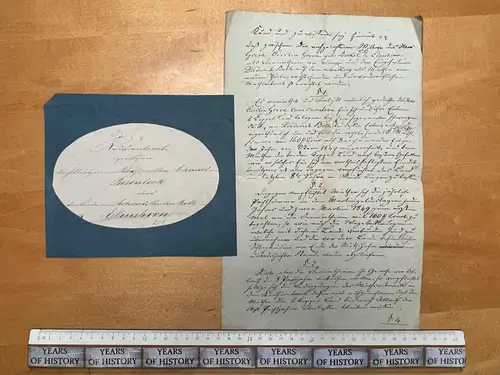 altes Dokument handschriftlich Elmshorn Schleswig Hostein von 1849