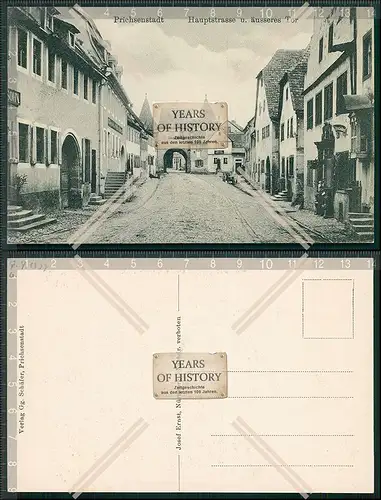 AK Prichsenstadt Westtor Stadtseite Hauptstraße 1907 Unterfranken Kitzingen