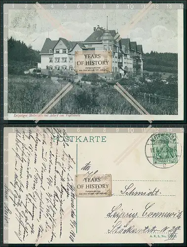 AK Leipziger Heilstätte bei Adorf im Vogtland 1910 gelaufen