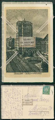 AK Düsseldorf Wilhelm Marx Haus Radierung im Rahmen 1926 gelaufen