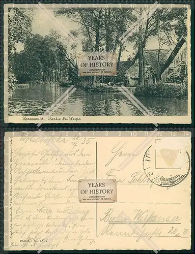 AK Wotschofska Insel Lübbenau Spreewald Brandenburg gel. 1935