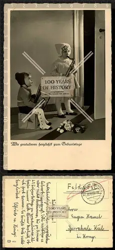Orig. AK Geburtstag Kinder Spielzeug Mädchen Feldpost gel. 1939