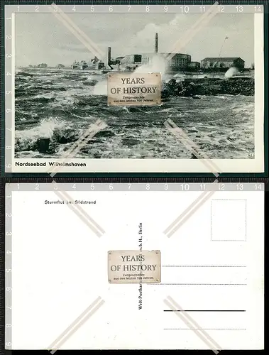 AK Nordseebad Wilhelmshaven Sturmflut am Südstrand 1936