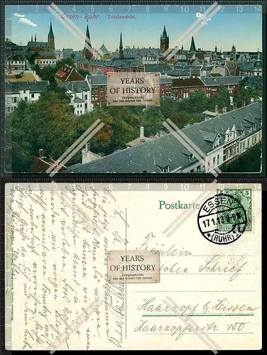 AK Essen Ruhr Totalansicht 1913 gelaufen