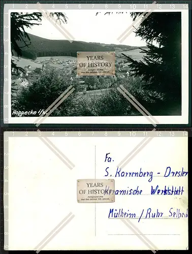 Orig. Foto AK Hoppecke Brilon Sauerland Panorama Ansicht