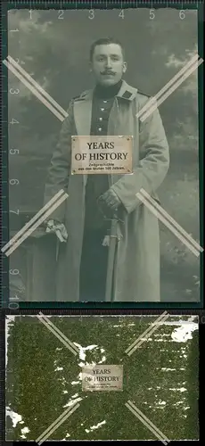 Orig. Foto Soldat 1905-18 Kaiserzeit Weltkrieg in Uniform Säbel