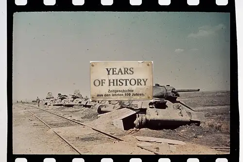 Repro Foto vom Farbdia no Original 10x15cm Panzer Tank Südrussland Wolgograd Sta