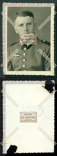 Orig. Foto Portrait Porträt Soldat Uniform Passbild 