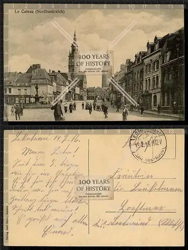 Orig.Foto AK 1. WK Feldpost Le Cateau Nordfrankreich