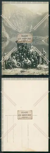 Foto AK Bayern 1936 Ortsgruppe Gruppenfoto am See Alpenblick