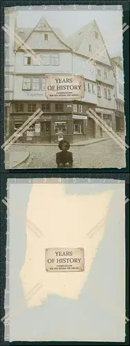 Foto Straßenansicht Geschäfte 1915 Maggie Tabak Wilhelm Brandt Mode Dorf