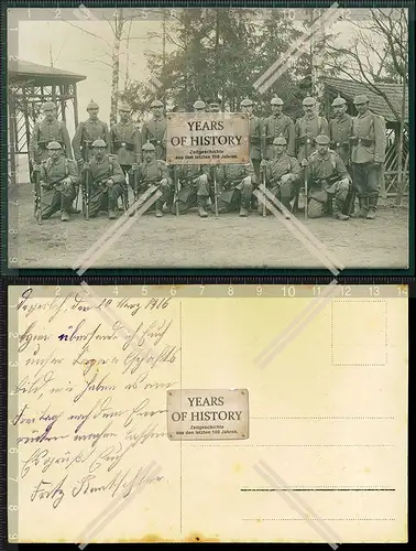 Orig. Foto AK 1.WK Soldaten Rgt. 119 Pickelhaube uvm. 1916