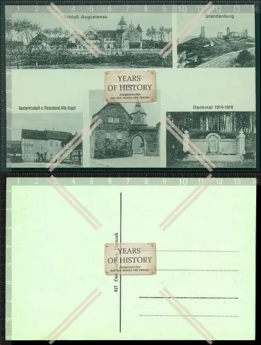 Orig. AK Schloss Augustenau Herleshausen Steinstock Brandenburg Kirche Gastwirt