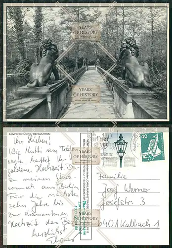 Orig. AK Berlin Löwenbrücke Tiergarten gel. 1980