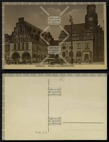 Orig. AK Dortmund Altes Rathaus und Stadtbibliothek