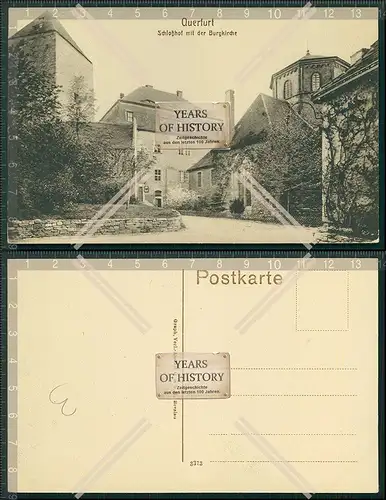 AK Querfurt Schlosshof mit der Burgkirche 1936