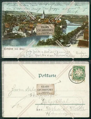 AK Kempten im Allgäu 1905 gelaufen