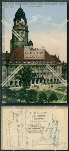 AK Dresden neues Rathaus 1921 gelaufen