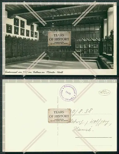 Foto AK Rathaus Münster Westfalen 1938 Friedenssaal 